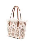 Borsa City Medium MC2 Saint Barth bianca con frange CBMF001 01772L MC2 ST. BARTH KIDS 