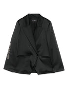 Blazer per bambina John Richmond Junior nero con logo di strass RGP25206GC BLACK JOHN RICHMOND JUNIOR 