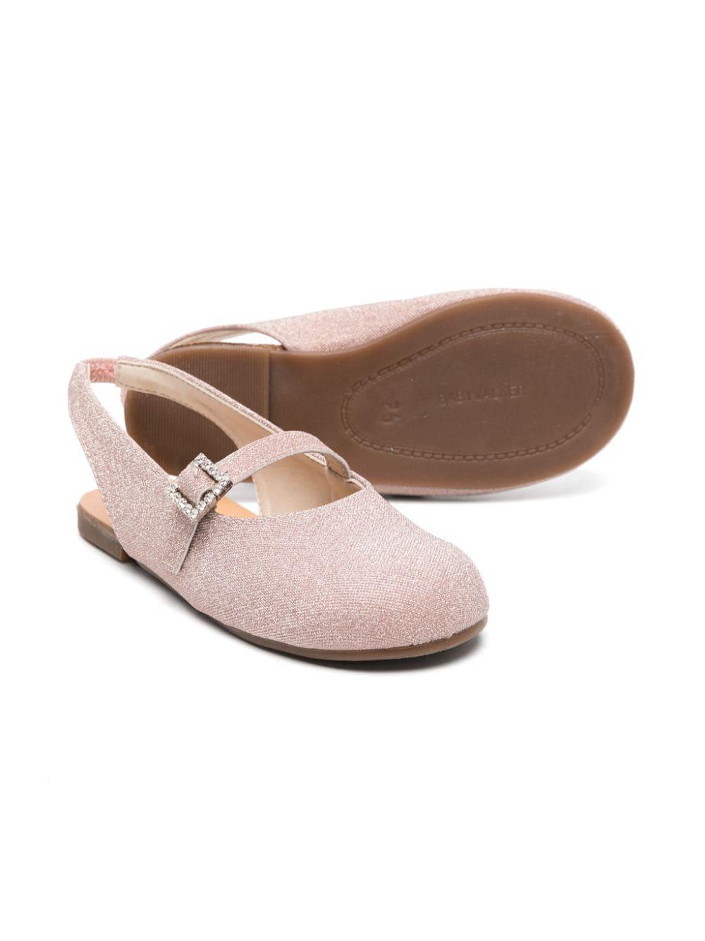 Ballerine per bambina BabyWalker Mary Jane rosa con dettagli glitter PB4819 DUSTY PINK BABYWALKER KIDS 