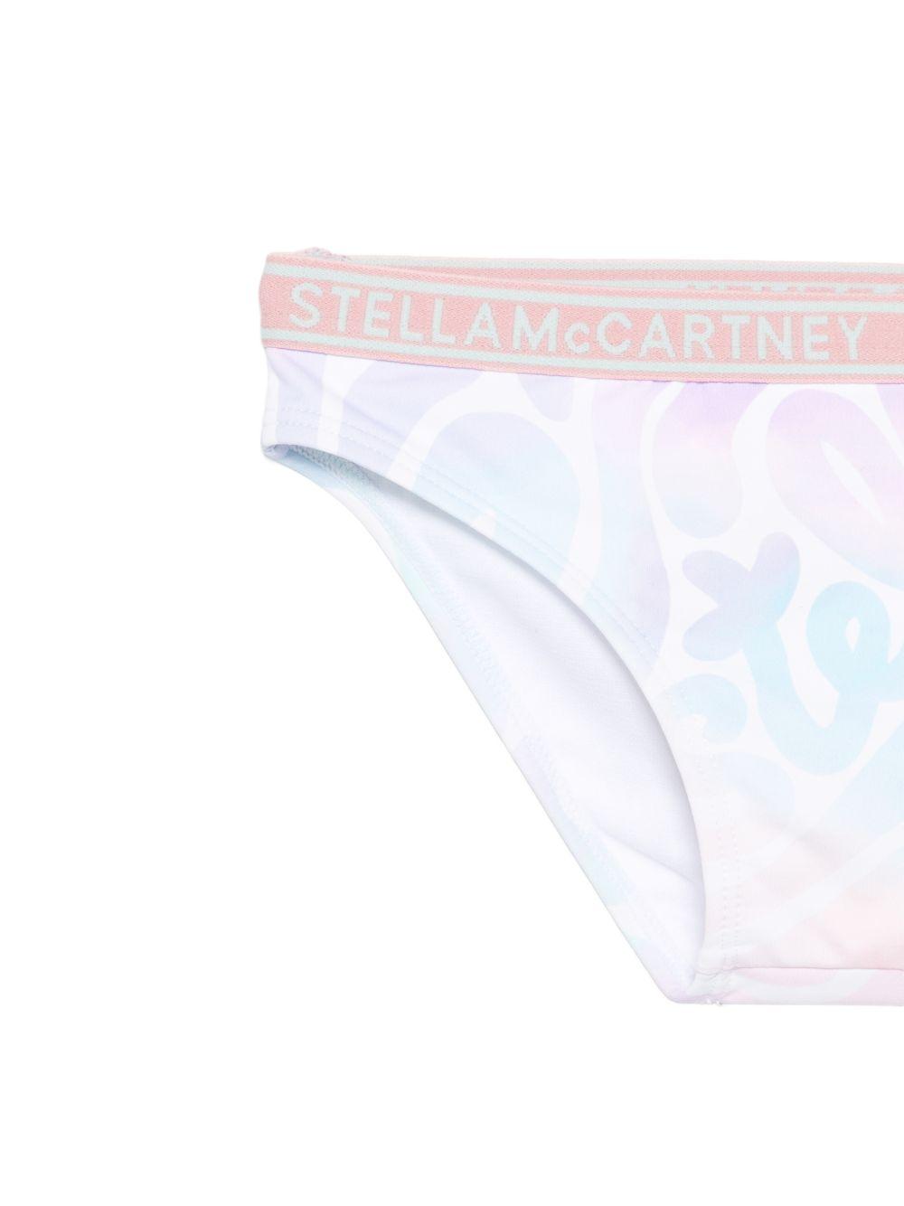 Bikini per bambina Stella McCartney Kids multicolore con stampa logo all-over TYCB05 Z3448 999MC STELLA McCARTNEY KIDS 