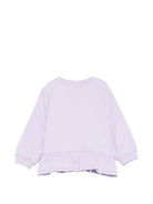 Felpa per neonata Moschino Kids viola con dettaglio floreale MDF035LDA00 51683 MOSCHINO KIDS 