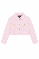 Giubbino per bambina Balmain Kids rosa con bottoni dorati BY2A07 Z3702 51E BALMAIN KIDS 