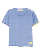 T-shirt per neonata Gensami kids azzurro in maglia GIR01-B-SOFT OCEAN BLUE GENSAMI KIDS 