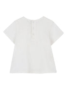 T-shirt per neonata Chloé Kids bianco con decorazione C20701 117 CHLOE' KIDS 