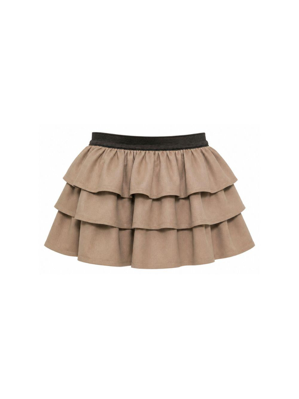 Gonna per bambina Douuod Kids beige con design a balze DZ7B01 G0073 343 DOUUOD KIDS 