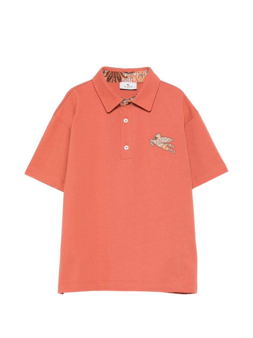 T-shirt per bambino Etro Kids rossa con colletto stile polo GY8P01 Z0022 403 ETRO KIDS 