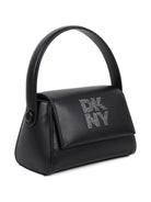 Borsa tote per bambina DKNY Kids nera con logo con strass D62685 09B DKNY KIDS 