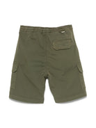 Cargo corti per bambino Paolo Pecora Kids verde con due tasche laterali oblique PP3995 OLIVA PAOLO PECORA KIDS 