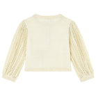Cardigan per neonata Emporio Armani Kids beige con trama lavorata a maglia EG000780 AF22791 U0007 EMPORIO ARMANI KIDS 