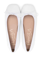 Ballerine per bambina Eli1957 bianco in pelle con soletta in pelle con logo e punta quadrata 53003AJ BLANCO ElI 