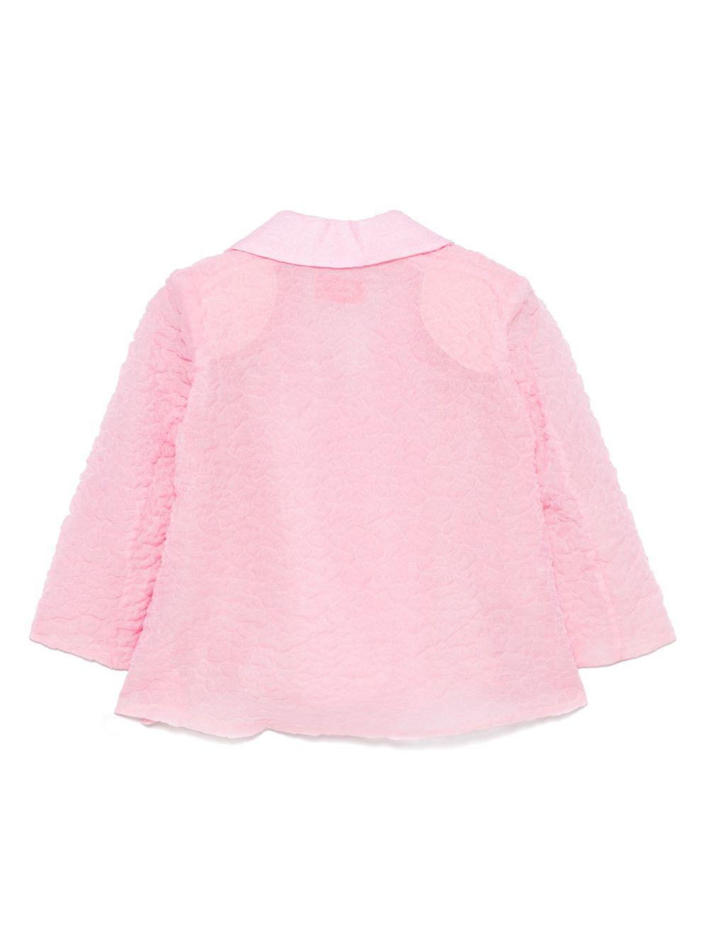 Blazer per bambina Vivetta rosa con chiusura frontale e tasca a filetto sul petto VE2550 ROSA VIVETTA KIDS 