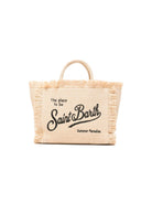 Borsa Colette MC2 Saint barth beige con logo ricamato COL0017 00421L MC2 ST. BARTH KIDS 