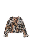 Blusa per bambina Pinko Kids marrone con stampa tigrata KFCA0350CAK07 D463 PINKO KIDS 