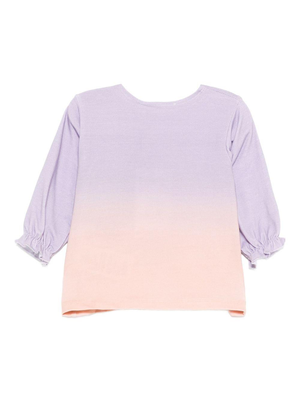 T-shirt per neonata Molo multicolore con stampa di gatto 4W25A401 4981 MOLO 