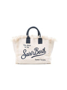 Borsa Colette MC2 Saint Barth beige con logo a contrasto sul davanti COL0001 02564L MC2 ST. BARTH KIDS 