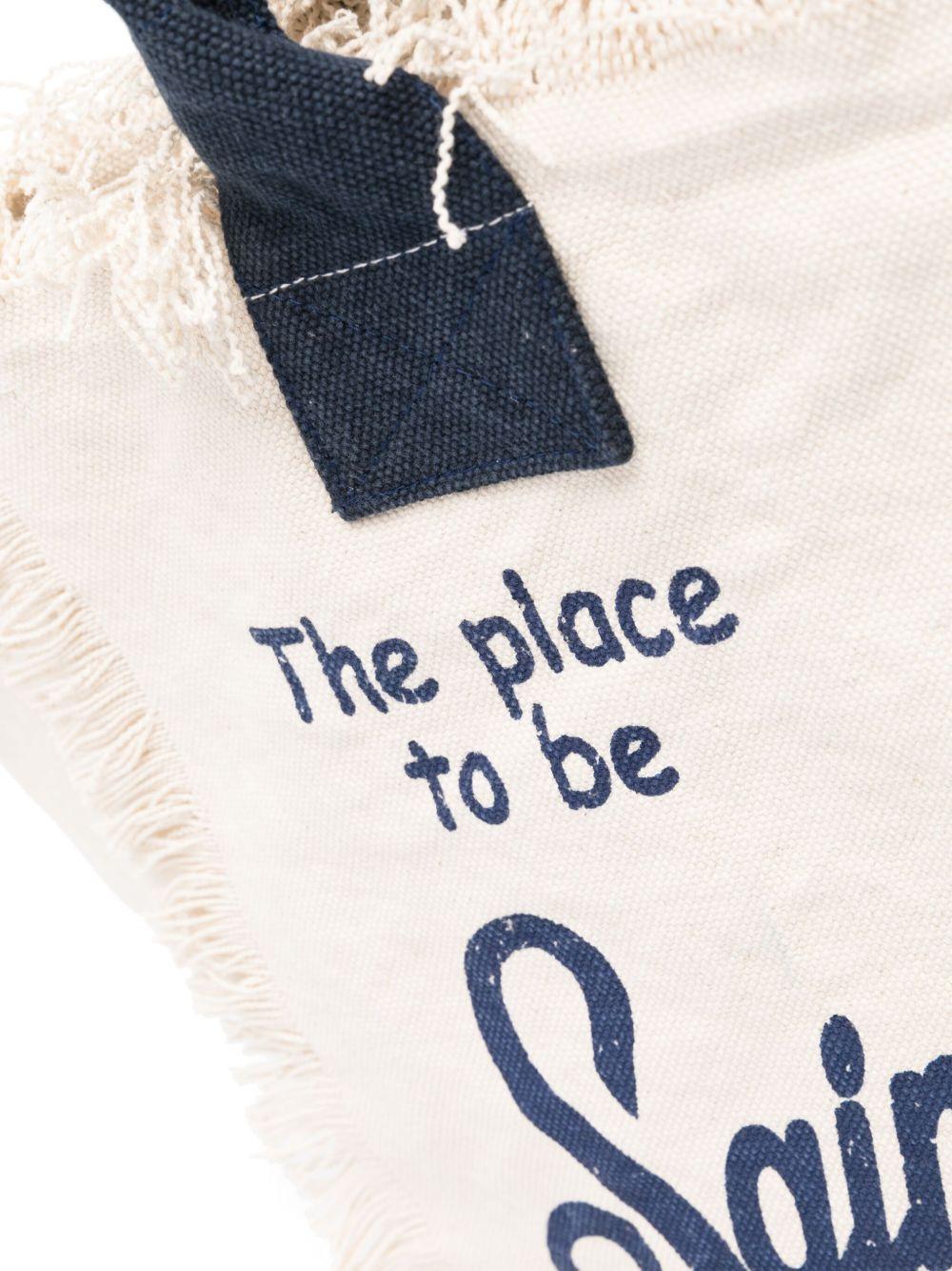 Borsa Vanity MC2 Saint Barth beige con logo a contrasto sul davanti VANI001 02564L MC2 ST. BARTH KIDS 
