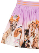 Gonna per bambina Molo viola con stampa di cani Brenda 2S26D127 5698 MOLO KIDS 