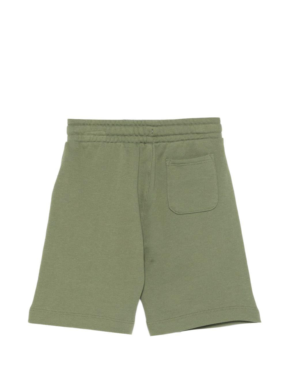 Shorts per bambino Moschino Kids verde con coulisse in vita HUQ02MLCA89 30037 MOSCHINO KIDS 