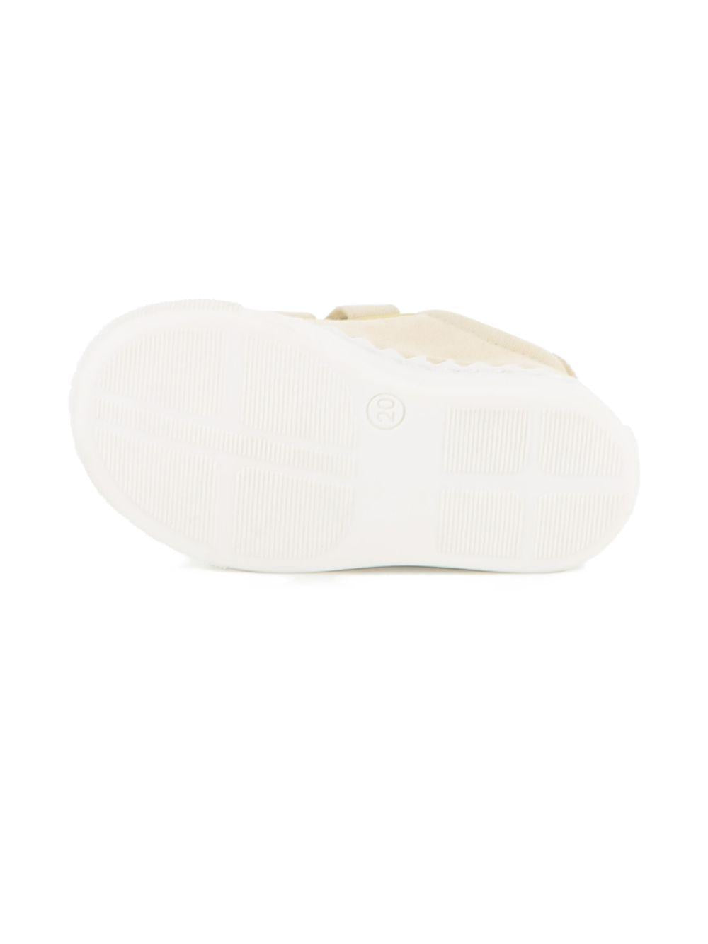 Sneakers per bambina Chloé Kids beige con ricamo con logo C20918 117 CHLOE' KIDS 