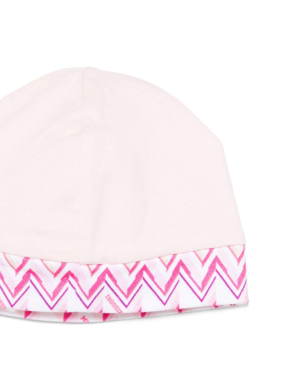 Set tutina e cappellino per neonata Missoni Kids rosa con motivo a chevron MYB000 Z3674 100FU MISSONI KIDS 