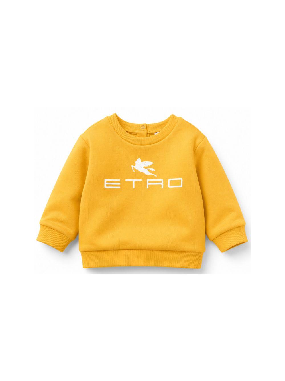 Felpa per neonati Etro Kids gialla con stampa logo sul davanti GY4530 Z3183 216 ETRO KIDS 