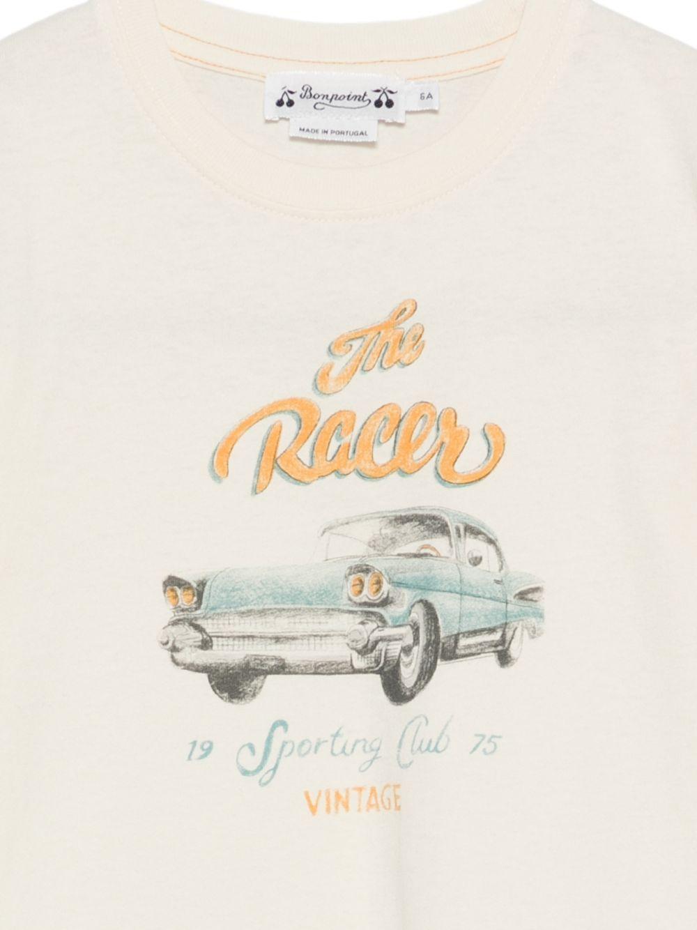 T-shirt per bambino Bonpoint bianca con stampa grafica S06BTSK00025 104 BONPOINT KIDS 