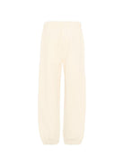 Pantaloni sportivi per bambino Palm Angels Kids beige con logo laterale PBCH008S26FLE001 002 PALM ANGELS KIDS 