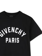 T-shirt per bambini Givenchy Kids nera con stampa logo sul davanti H31345 09B GIVENCHY KIDS 