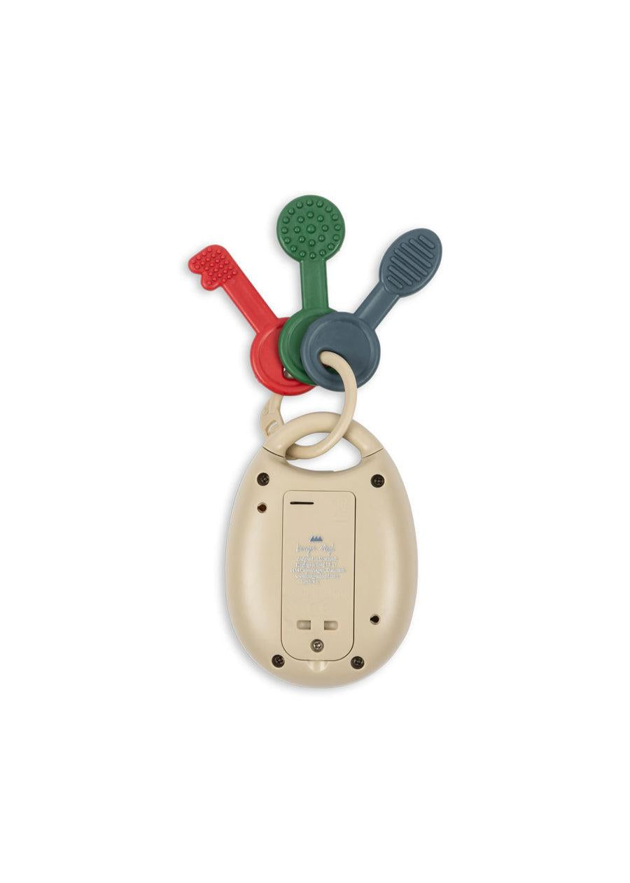 Set di chiavi per bambini Konges Slojd beige con massaggiagengive sicuro KS105504 MULTI KONGES SLOJD 