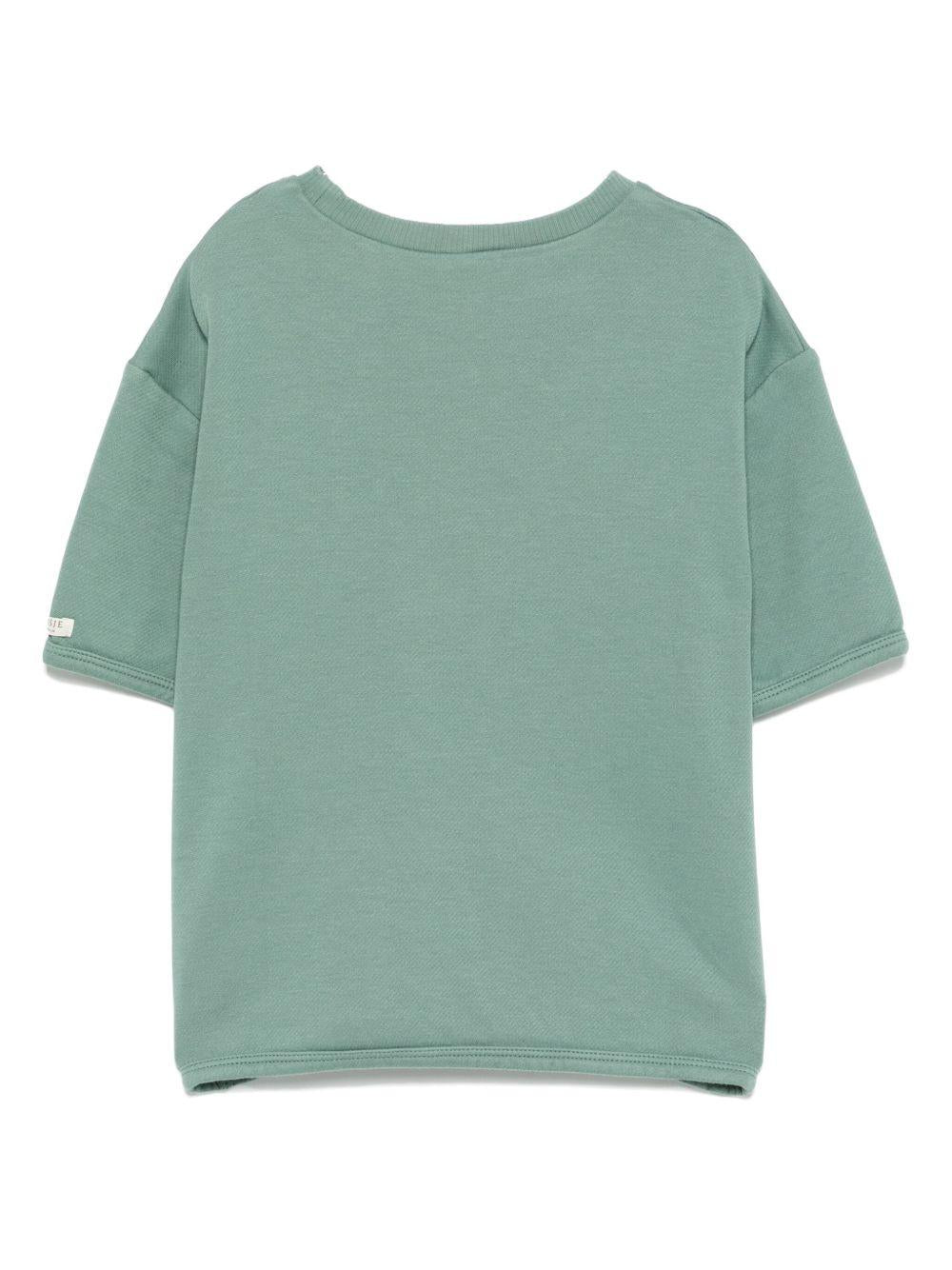 Felpa per bambino Donsje Darragh verde con tasca frontale a marsupio 4091600 00079 DONSJE KIDS 