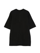 T-shirt Jumbo per bambino Rick Owens Kids nera con scritta sul davanti BG01F3274RNP14P 0911 RICK OWENS KIDS 