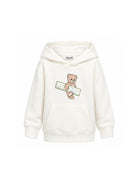 Felpa per bambino Moschino Kids bianca coon stampa orsetto HUF09KLCA90 10063 MOSCHINO KIDS 