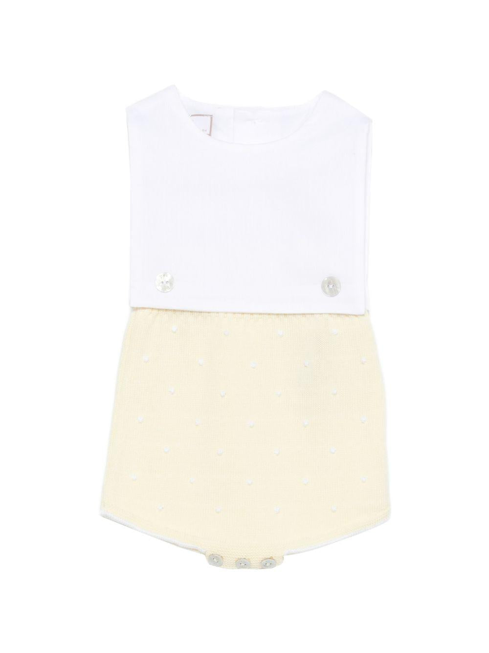 Body per neonata Paz Rodriguez bianco con dettagli a pois 022-123500 0501 PaZ RODRIGUEZ KIDS 