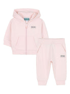Set tuta sportiva per neonata Kenzo Kids rosa con stampa con logo posteriore K61513 46M KENZO KIDS 