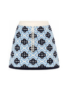 Gonna per bambina Casablanca Kids azzurra con maglia di diamanti KPF26KW151301 MONOGRAM CASABLANCA KIDS 