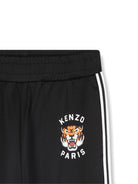 Pantaloni sportivi per bambino Kenzo Kids nero con righe laterali K61477 095 KENZO KIDS 