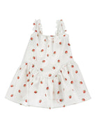 Abito per neonata Monnalisa bianco con stampa fragole all-over 39G907 7094NB 9944 MONNALISA 