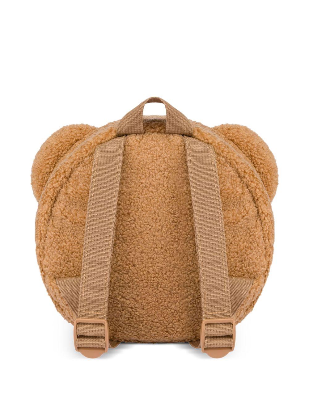 Zaino per bambini Moschino Kids marrone con motivo Teddy Bear MUX05ELIA00 20351 MOSCHINO KIDS 