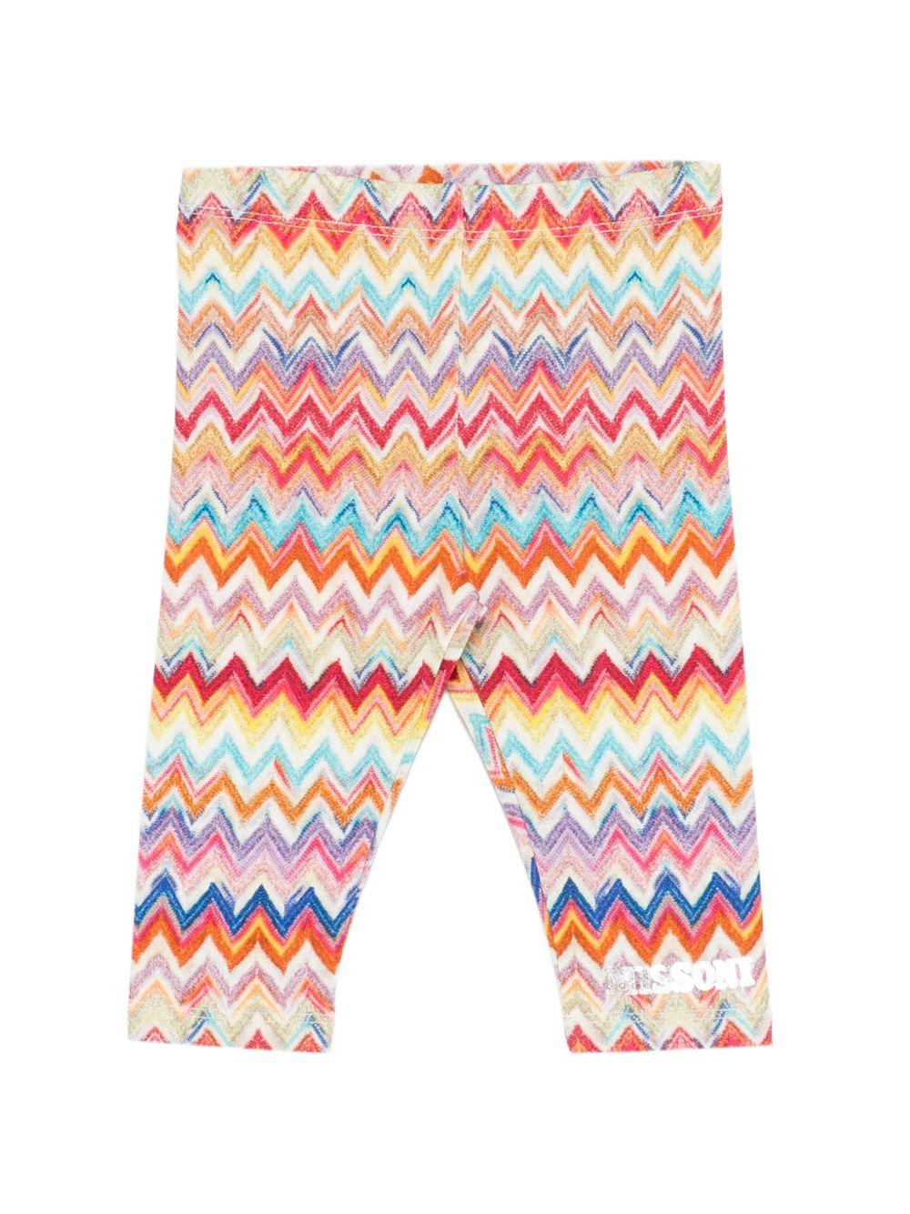 Leggings per neonata Missoni Kids multicolore con motivo a zigzag MY6050 Z3756 999 MISSONI KIDS 