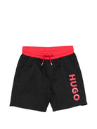 Costume per bambino Hugo Kids nero con logo sul davanti G01185 09B Hugo KIDS 