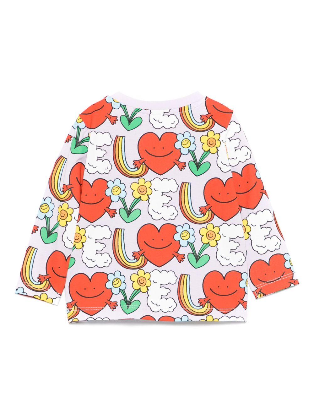 T-shirt per neonata Stella McCartney Kids lilla con stampa grafica TX8020 Z3194 522MC STELLA McCARTNEY KIDS 