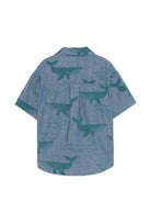 Camicia per bambino Stella McCartney Kids in denim con stampa all-over TY5P11 Z3546 606MC STELLA McCARTNEY KIDS 