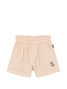 Shorts per bambino Moschino Kids beige con vita elasticizzata HDQ01YLLA10 20829 MOSCHINO KIDS 
