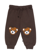 Pantaloni per neonati Molo marroni con ricamo orsetto 6W25I215 5522 MOLO 