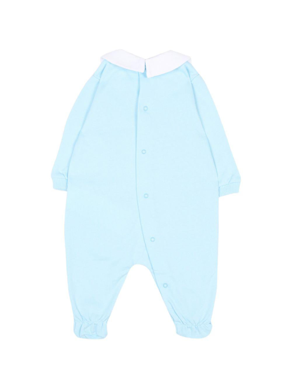 Tutina per neonato Moschino Kids azzurro con dettaglio Teddy Bear M5Y037LCA40 40304 MOSCHINO KIDS 