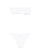 Bikini da donna MC2 Saint Barth bianco con dettagli arricciati VIR0008 08636L MC2 ST. BARTH 