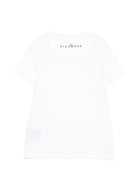 T-shirt per bambina John Richmond Junior bianca con dettaglio logo RGP26048TS WHITE JOHN RICHMOND KIDS 