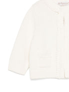 Cardigan per neonata Bonpoint bianco con dettagli in rilievo S06XCAK00013 008 BONPOINT KIDS 