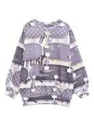 Felpa per bambino Molo grigio con stampa skateboard 1W25J201 9427 MOLO 
