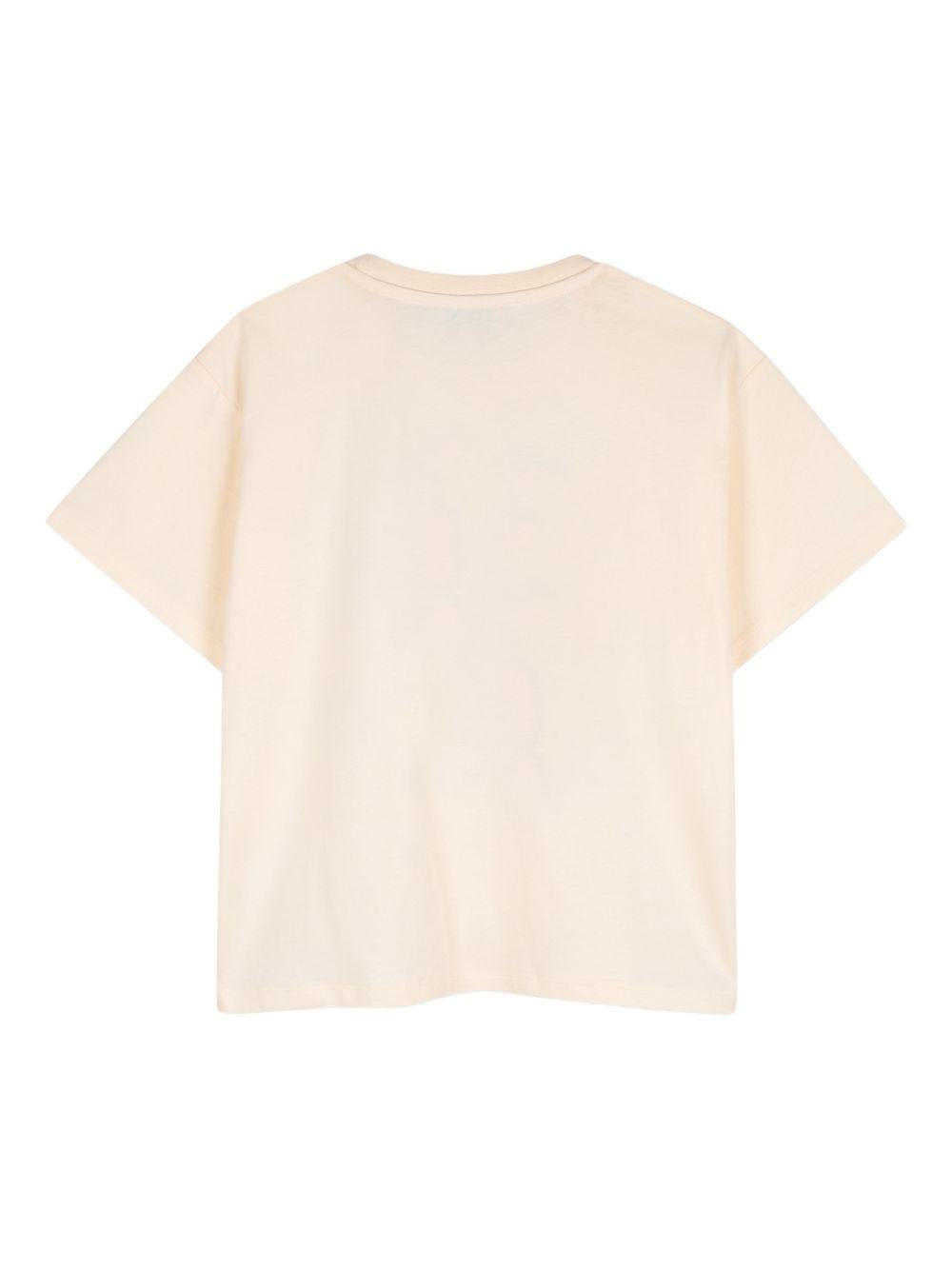 T-shirt per bambina Kenzo Kids beige con stampa a fiori K61698 208 KENZO KIDS 